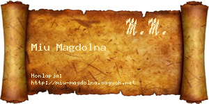 Miu Magdolna névjegykártya